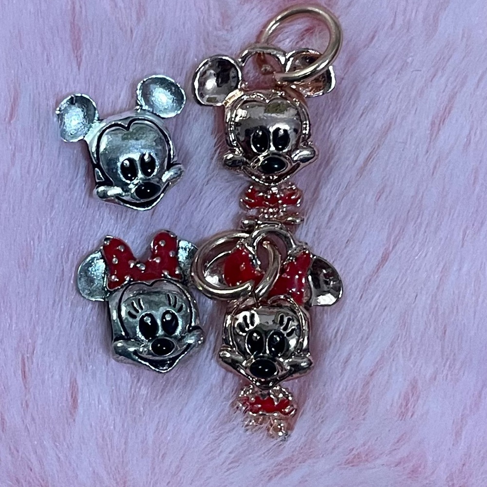 4 Disney Baby Mickey Minnie Mouse Charm Bundle Set /Not Pandora